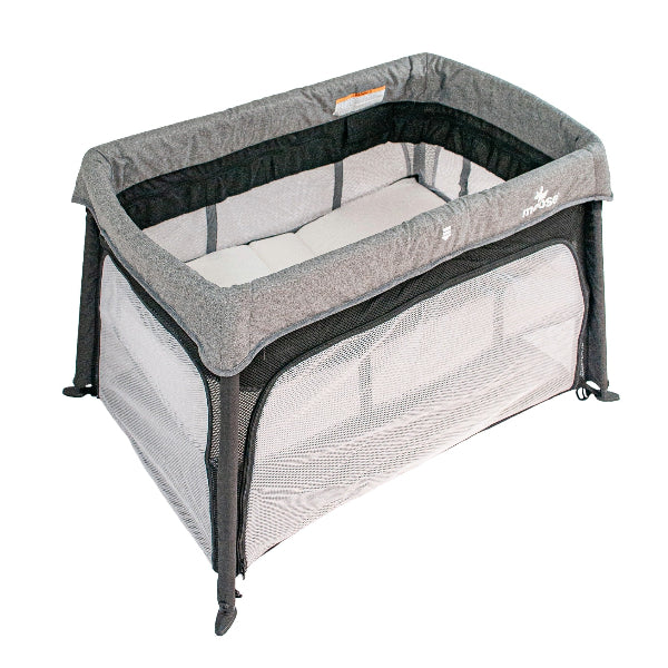 Moose Emmett Travel Cot (with Bassinet feature & 2 FREE fitted sheets)